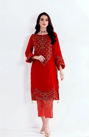 Al Zohaib Velveto Embroidered Velvet Shirt '21 – AZV-21-06