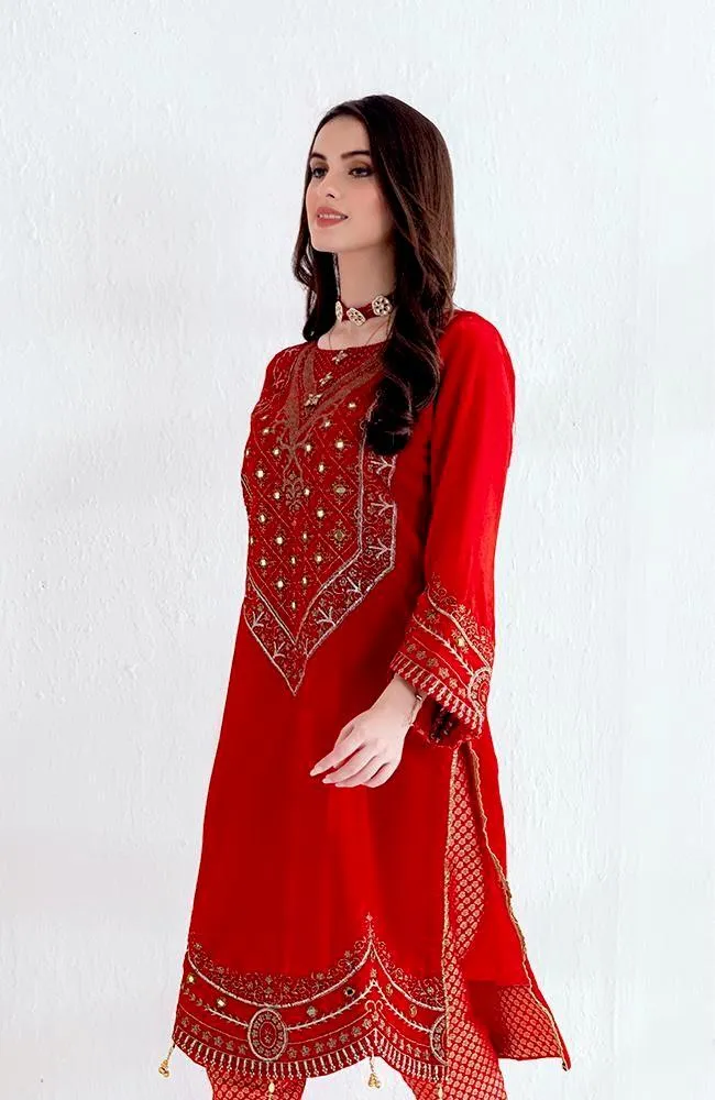 Al Zohaib Velveto Embroidered Velvet Shirt '21 – AZV-21-06