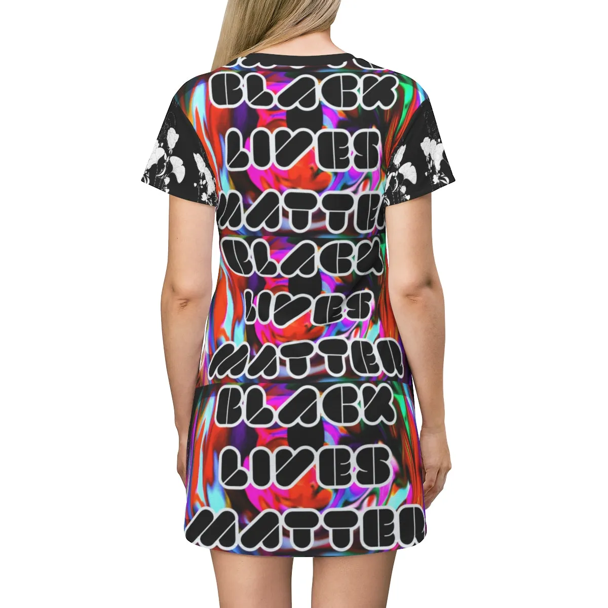 All Over Print T-Shirt Dress Black lives Matter