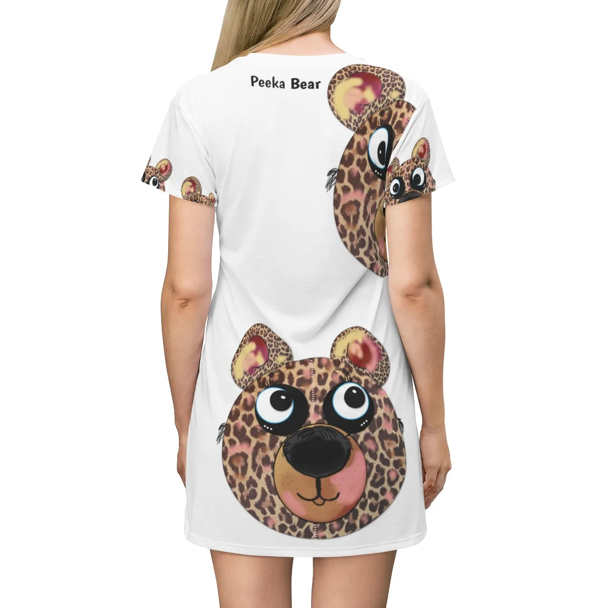 All Over Print T-Shirt Dress PEEKA BEAR
