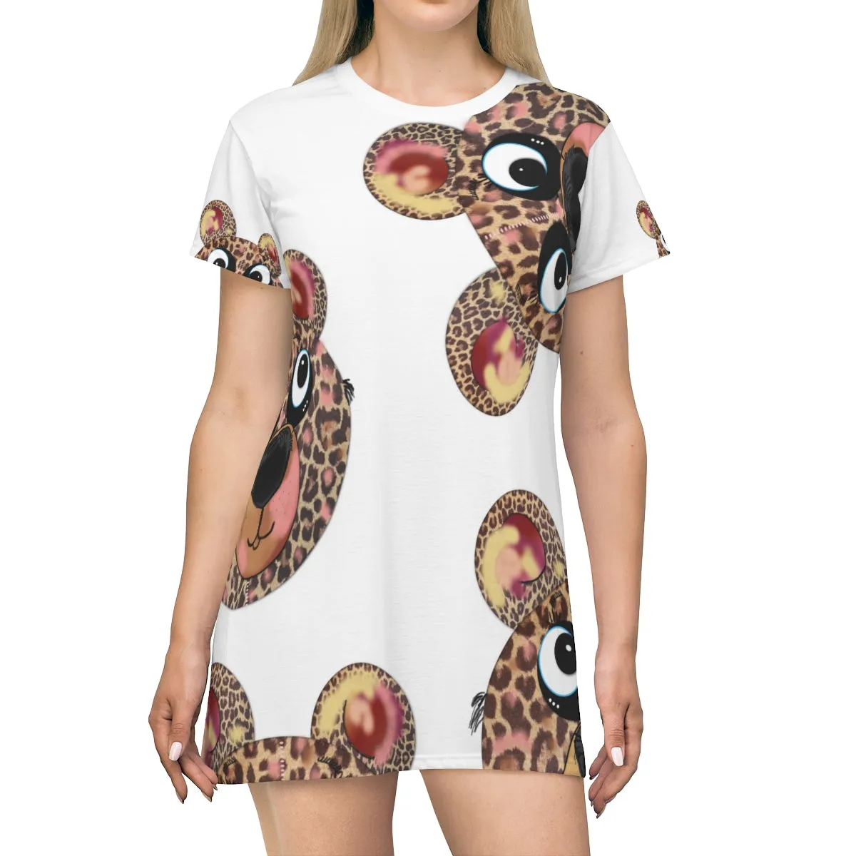 All Over Print T-Shirt Dress PEEKA BEAR