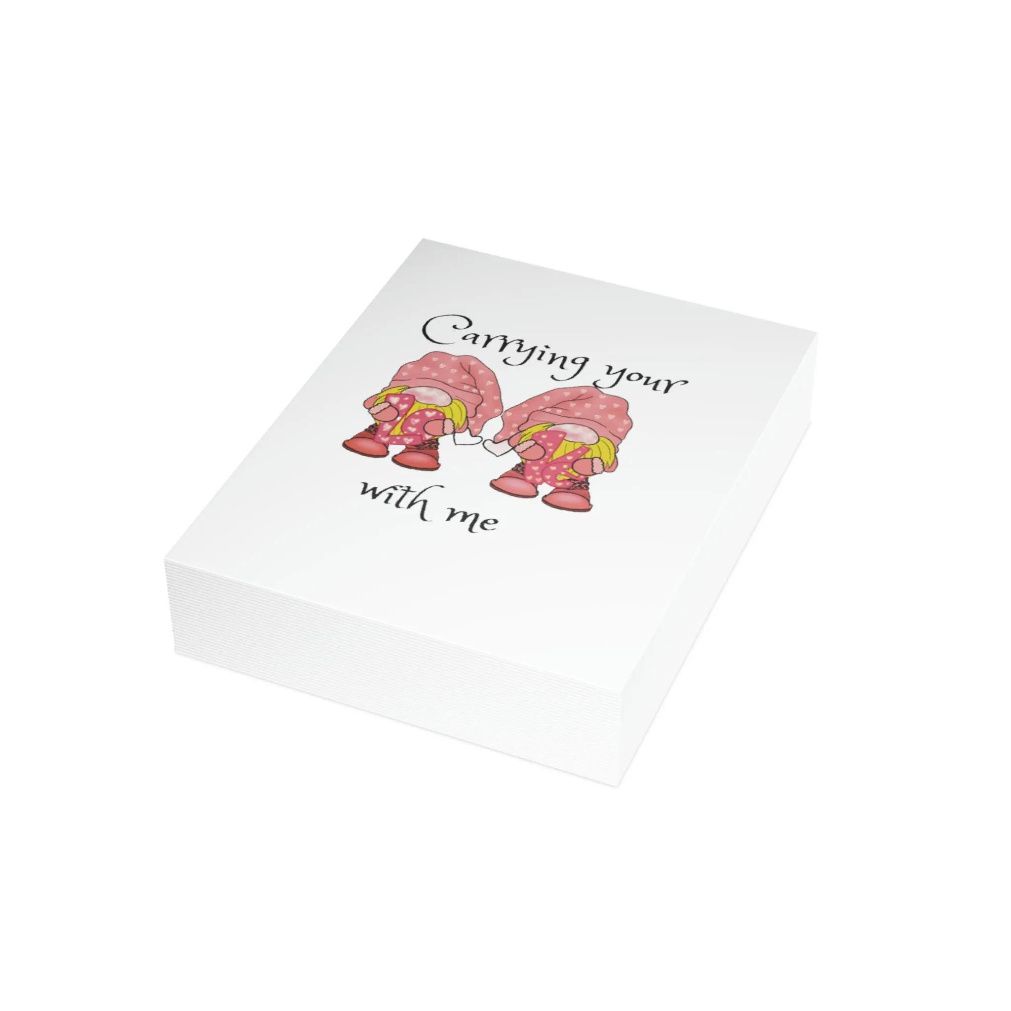 Carrying your love Greeting Cards (1, 10, 30, and 50pcs)