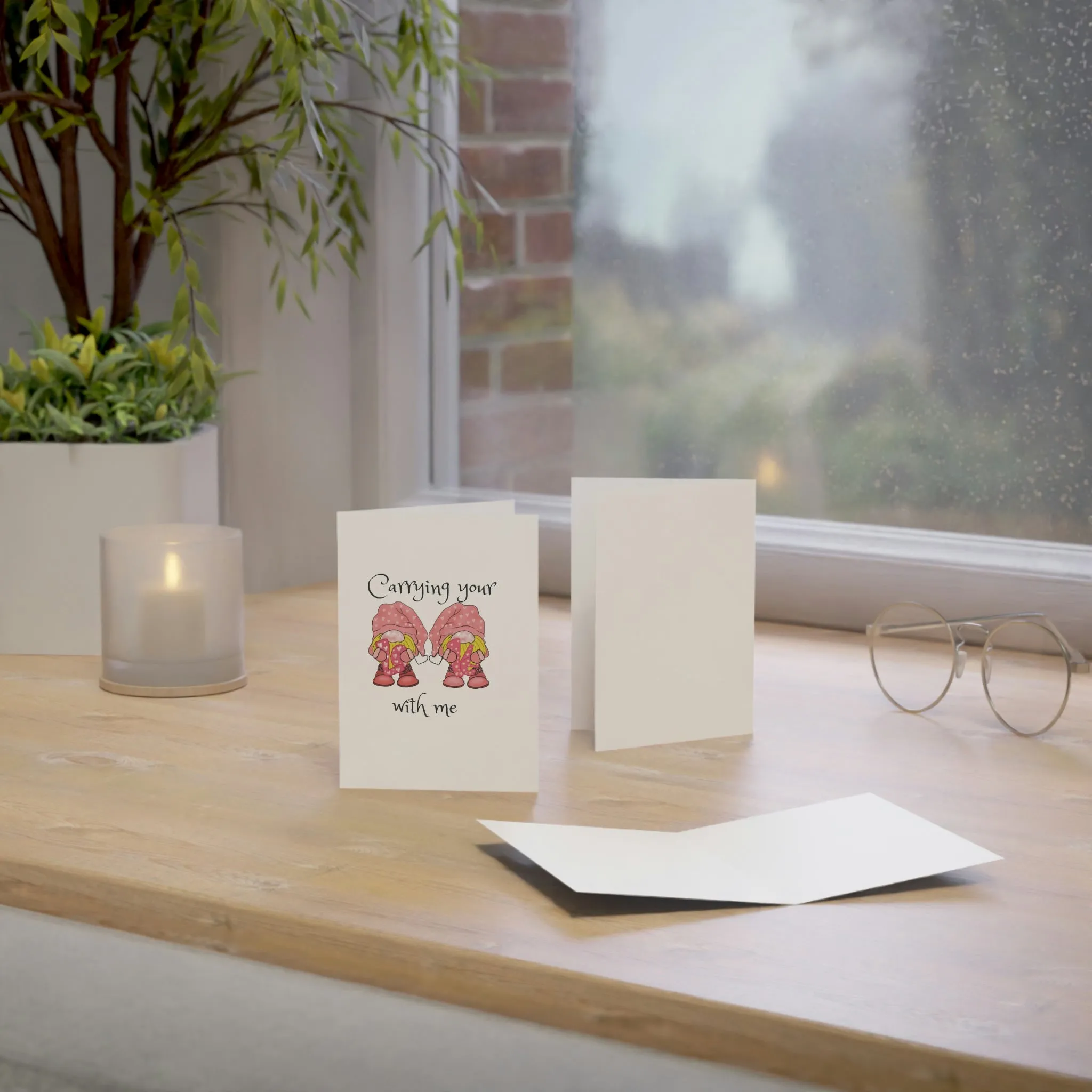 Carrying your love Greeting Cards (1, 10, 30, and 50pcs)