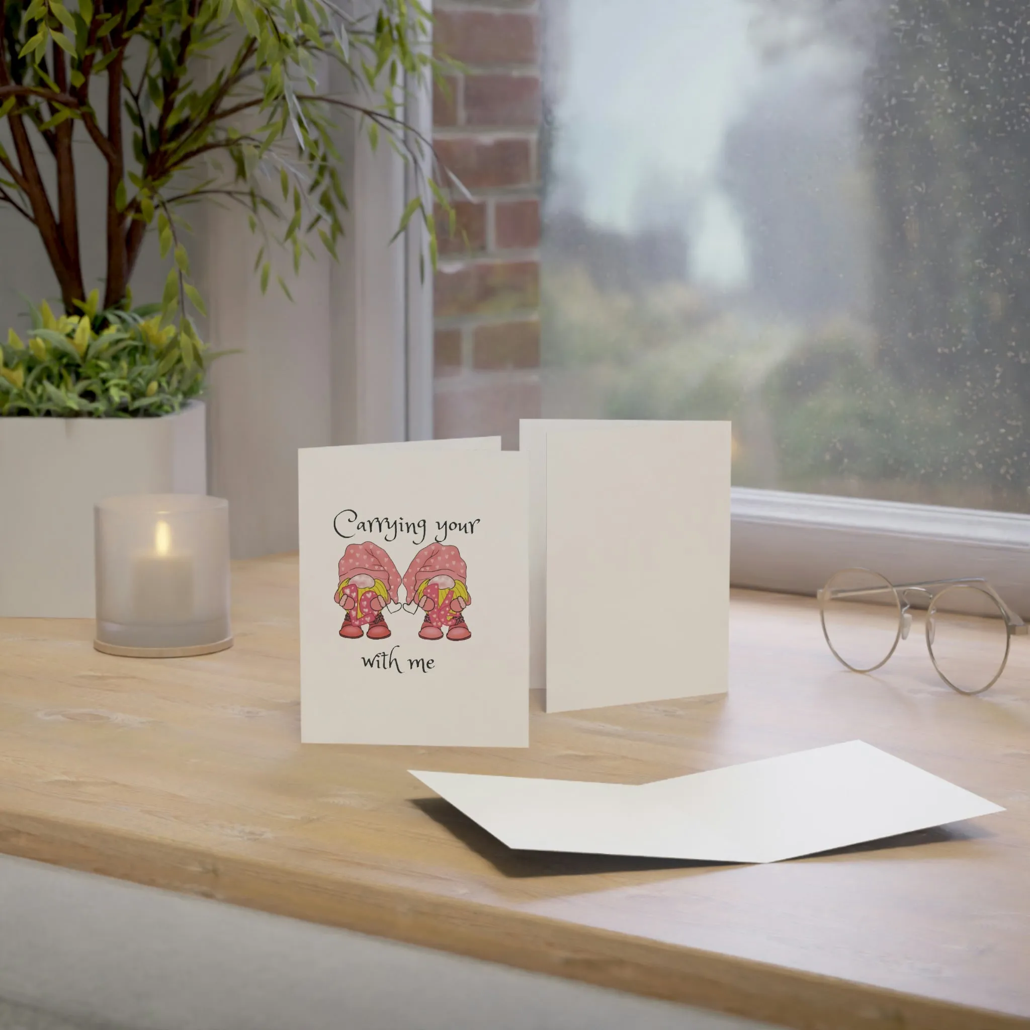 Carrying your love Greeting Cards (1, 10, 30, and 50pcs)