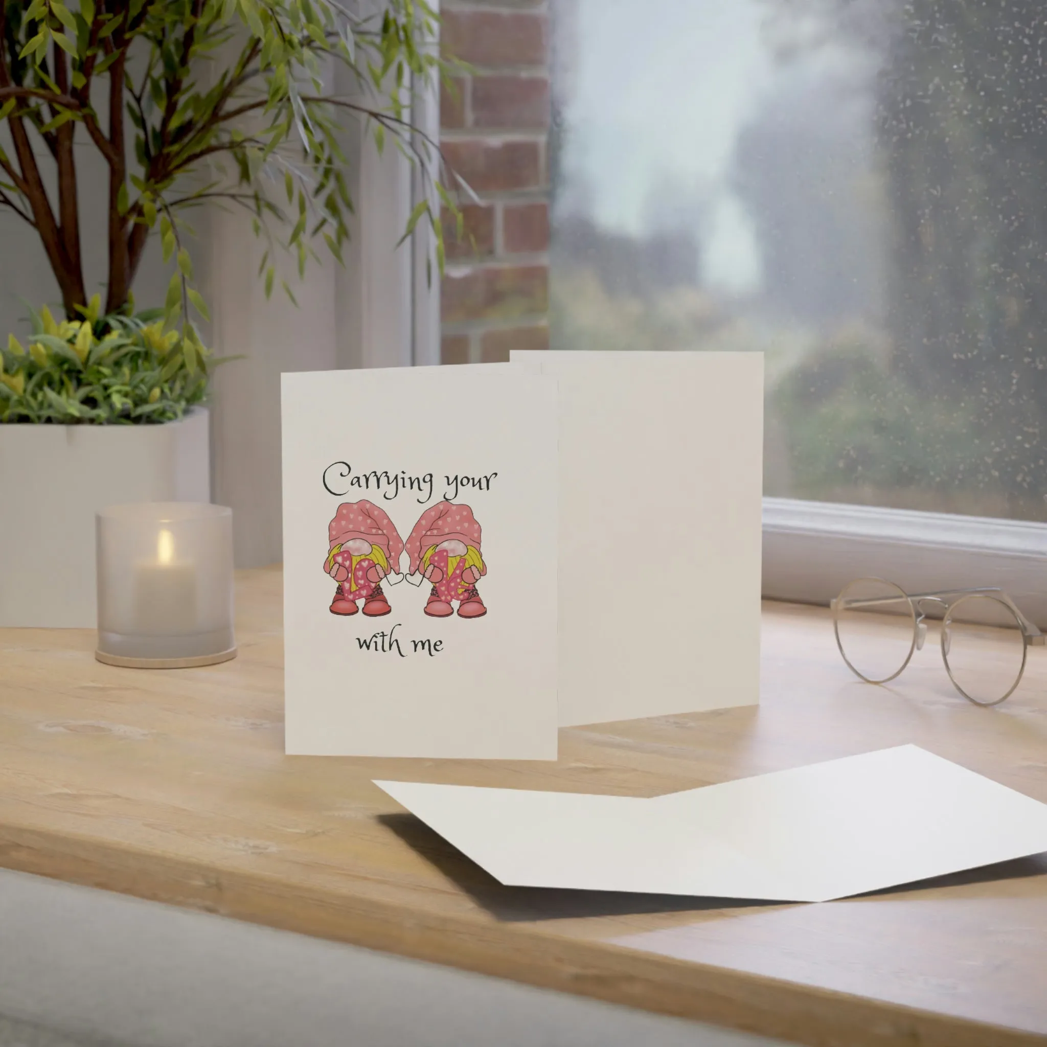 Carrying your love Greeting Cards (1, 10, 30, and 50pcs)
