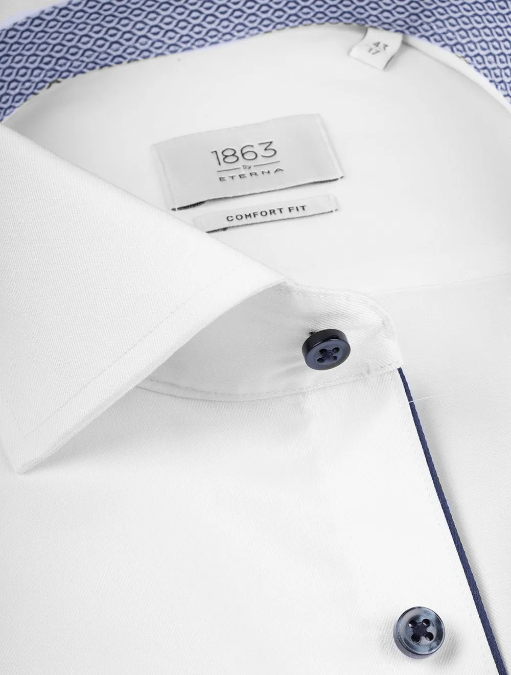 Comfort Fit With Inlay Shirt White