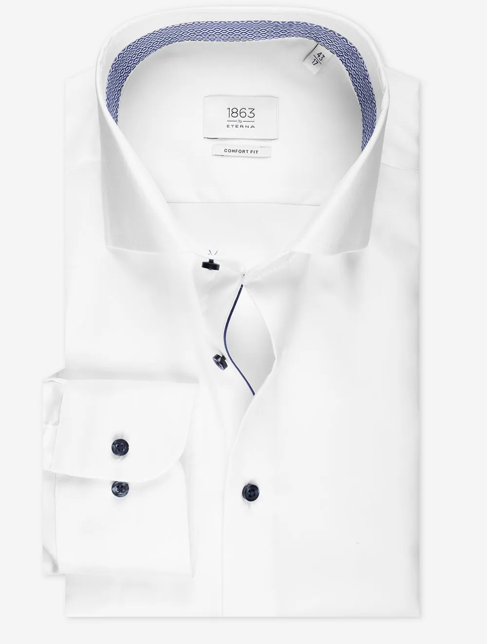 Comfort Fit With Inlay Shirt White