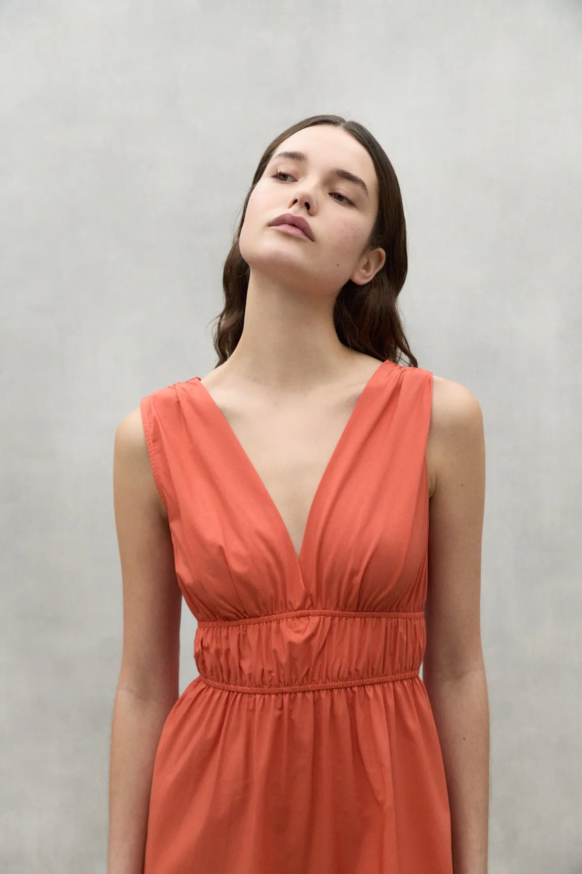 Dusty Orange Bornite Dress Ecoalf