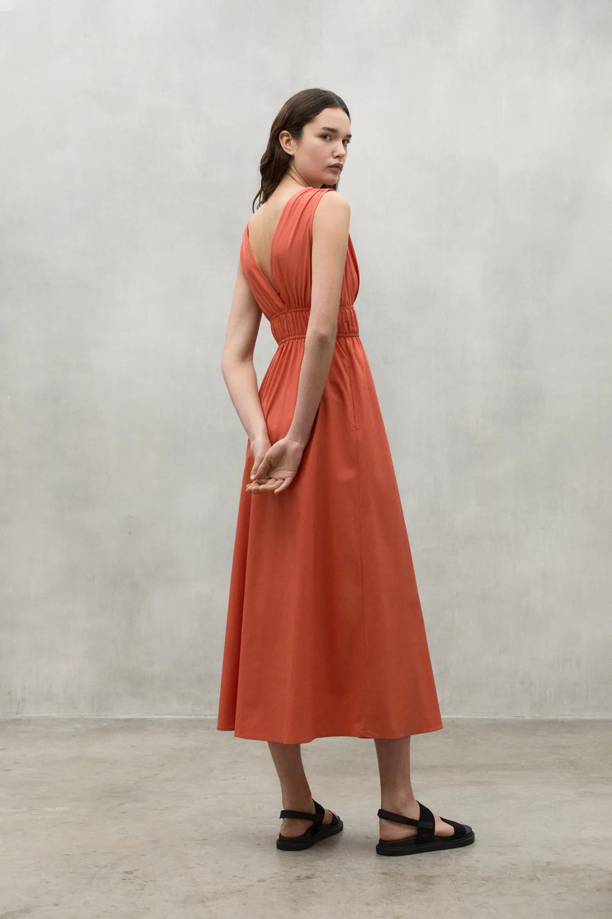 Dusty Orange Bornite Dress Ecoalf