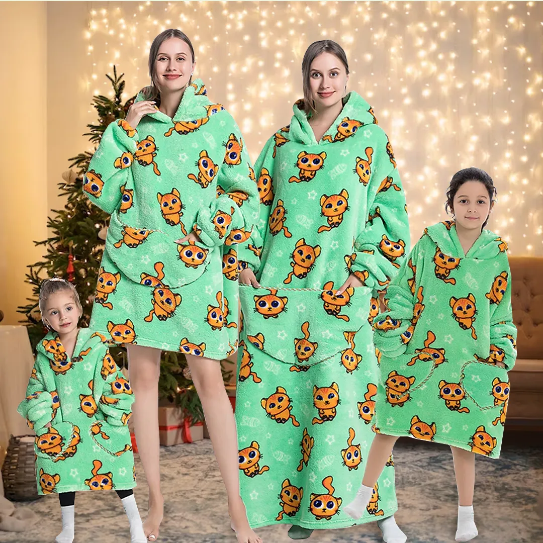Family Cute Blanket Hoodie
