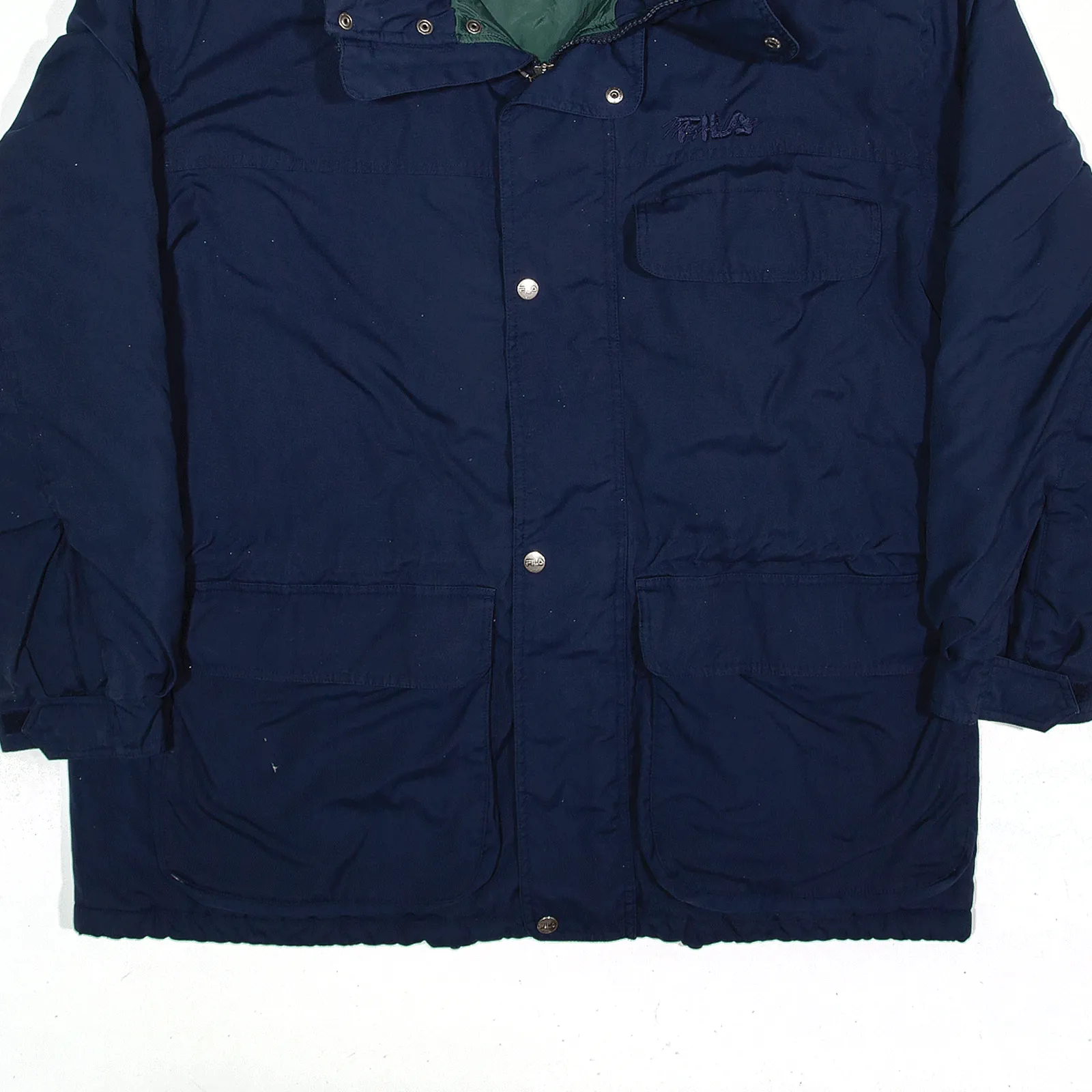 FILA Insulated Parka Jacket Blue Mens XL