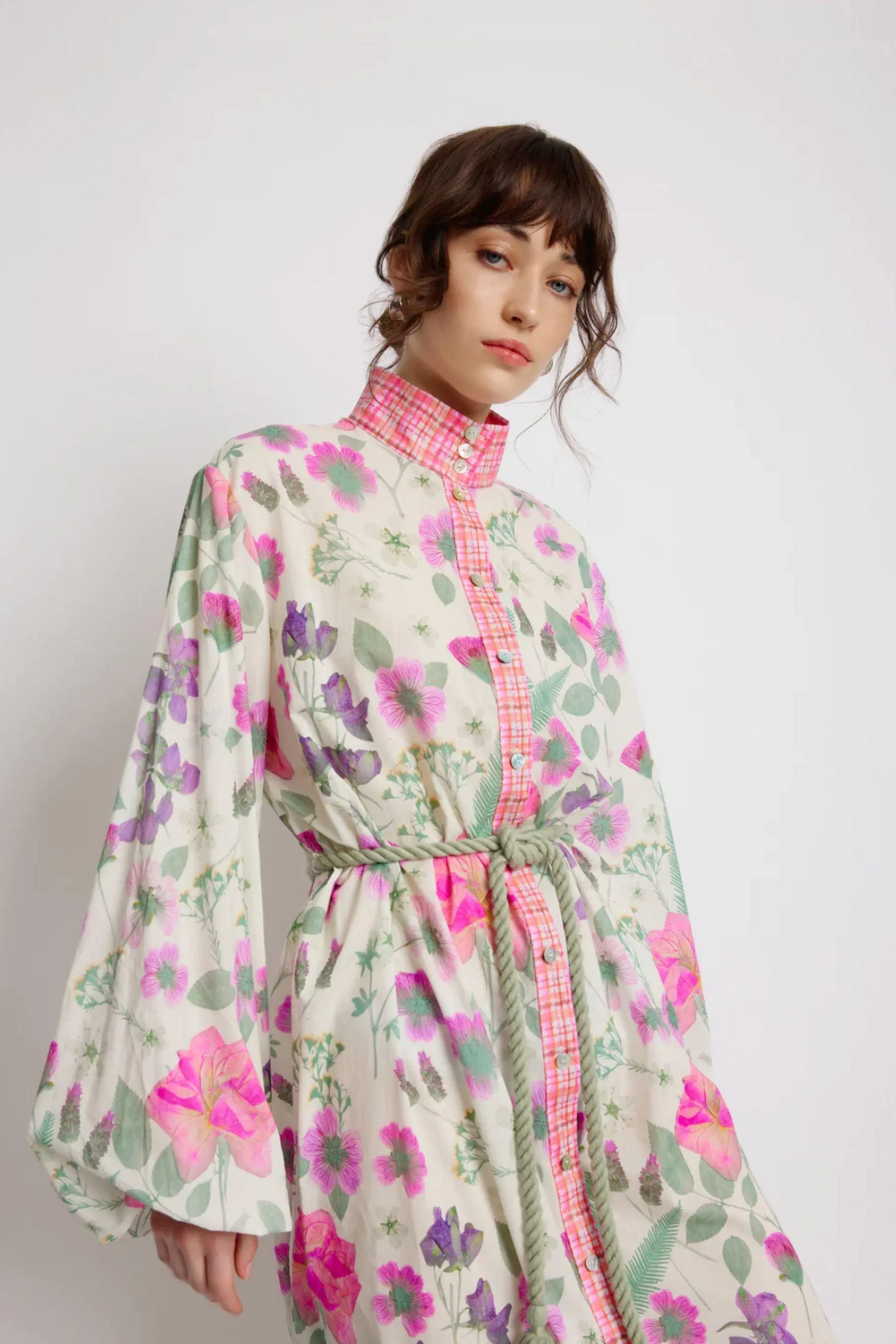Foliage Shirt Dress | Pressed Flora