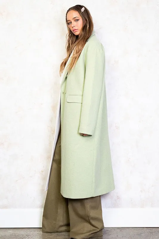 Half And Half Colorblock Coat