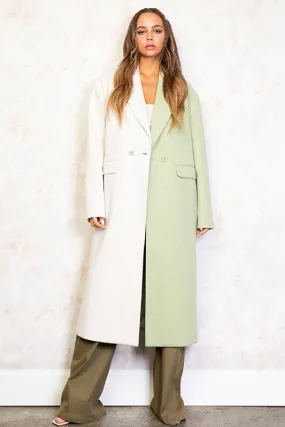 Half And Half Colorblock Coat