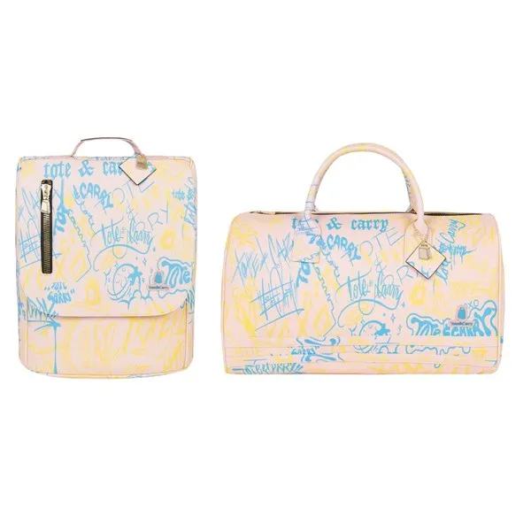 Light Pink Graffiti Duffle XL