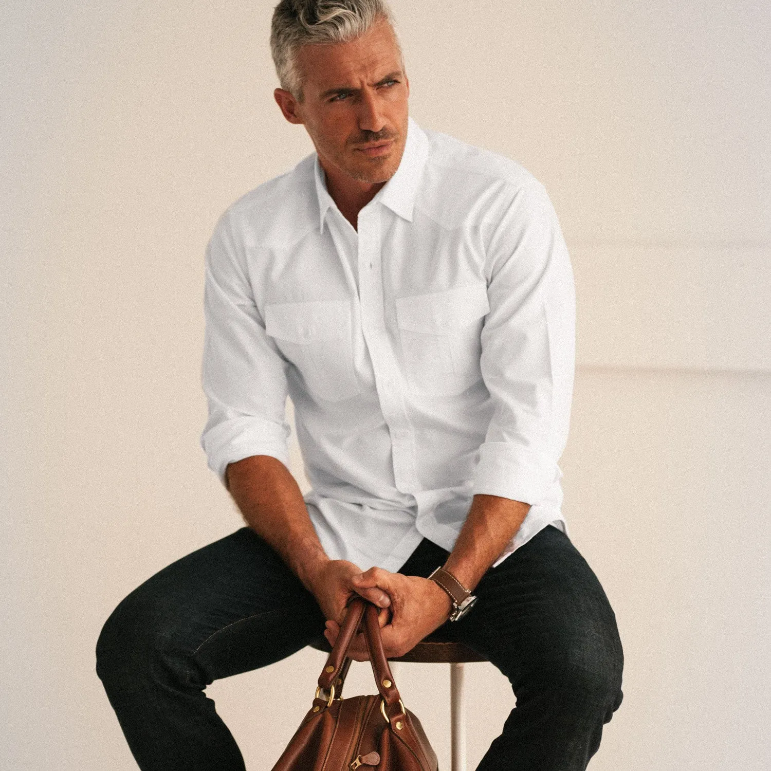 Maker Shirt – Clean White Cotton Oxford