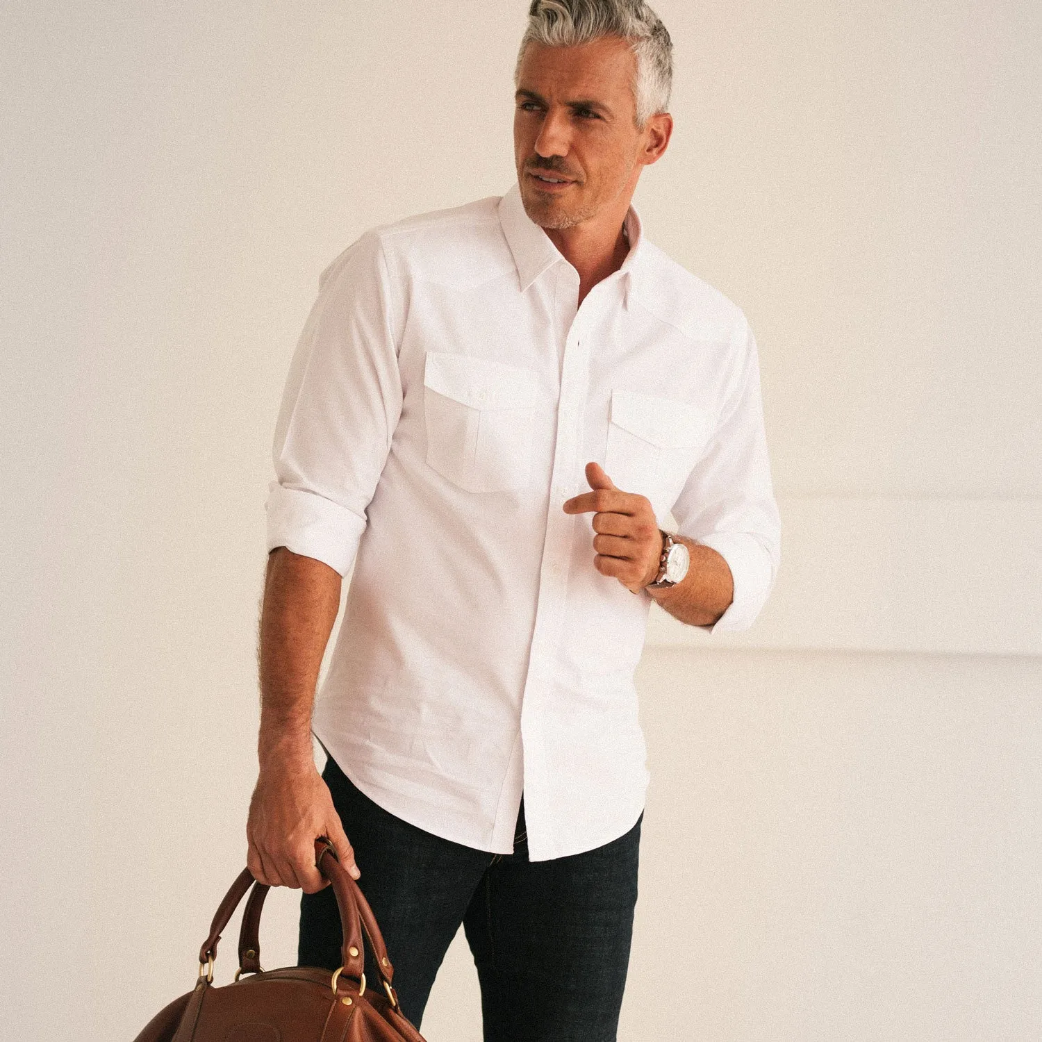 Maker Shirt – Clean White Cotton Oxford