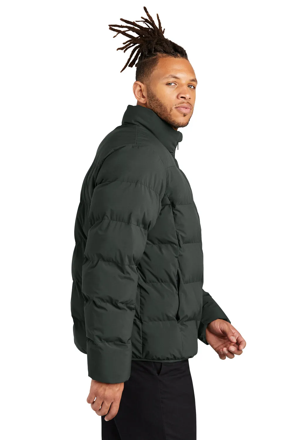 Mercer Mettle Mens Water Resistant Full Zip Puffy Jacket - Anchor Grey