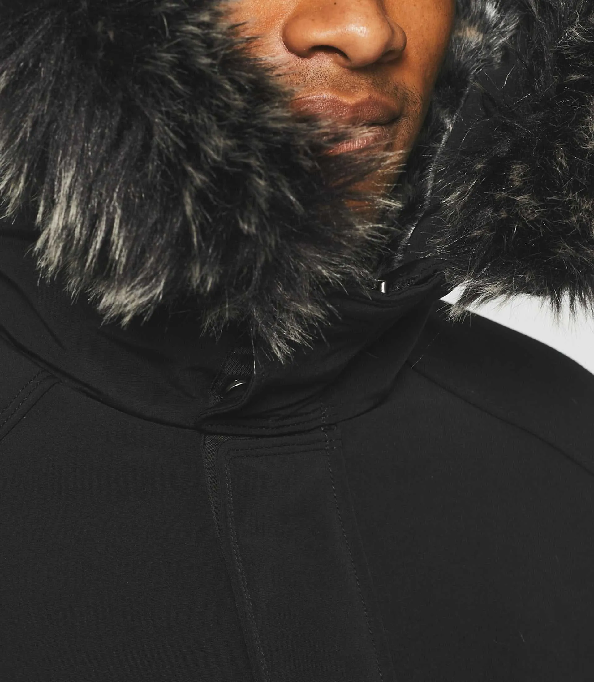 Parka longue à capuche noir MANOURY
