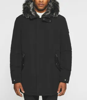 Parka longue à capuche noir MANOURY