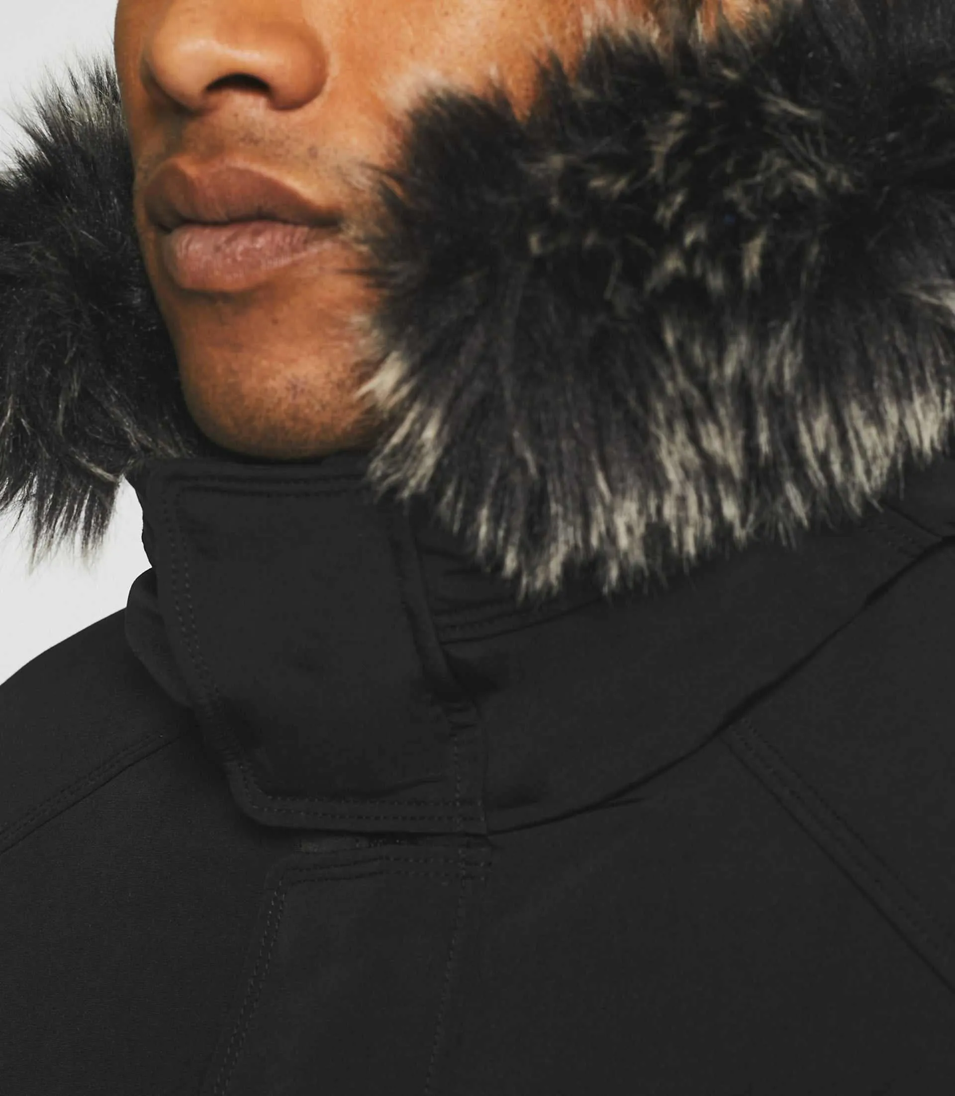 Parka longue à capuche noir MANOURY