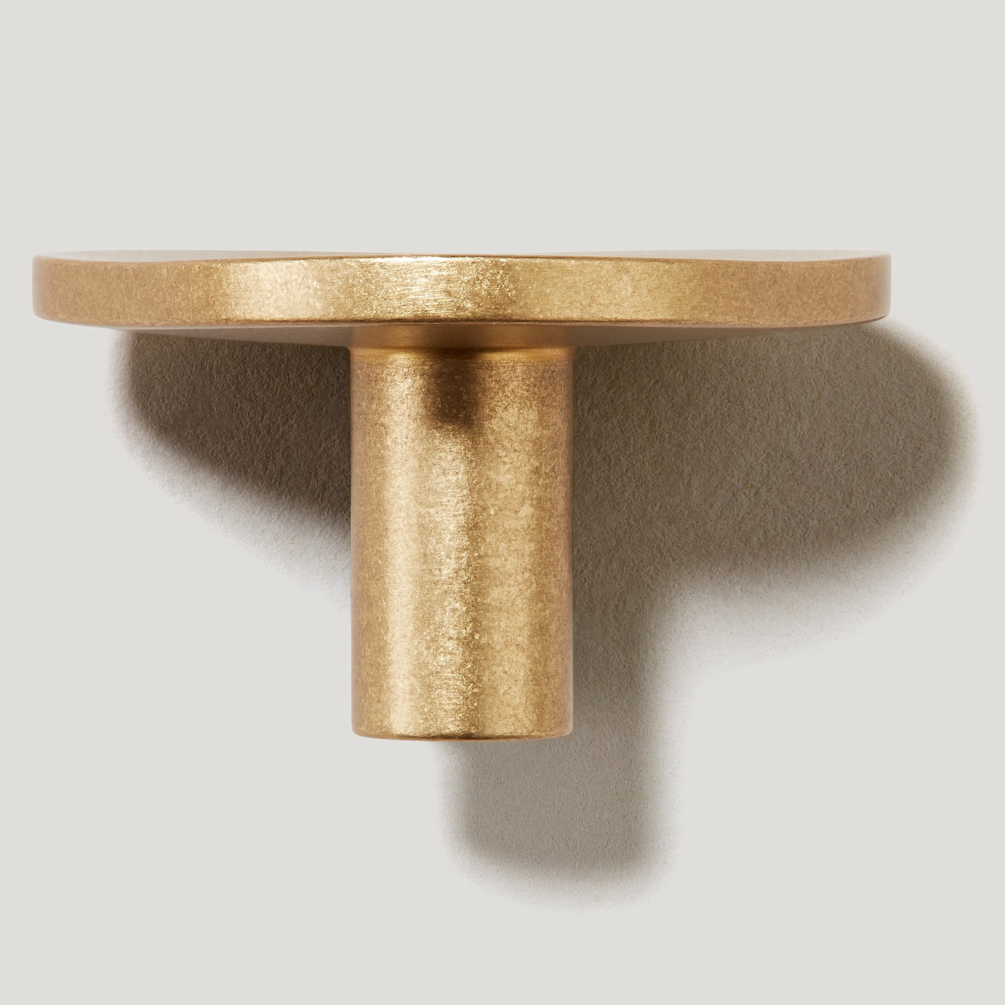 PEBBLE Wooden Wall Mounted Coat Rack - Dark Oak / Aged Brass