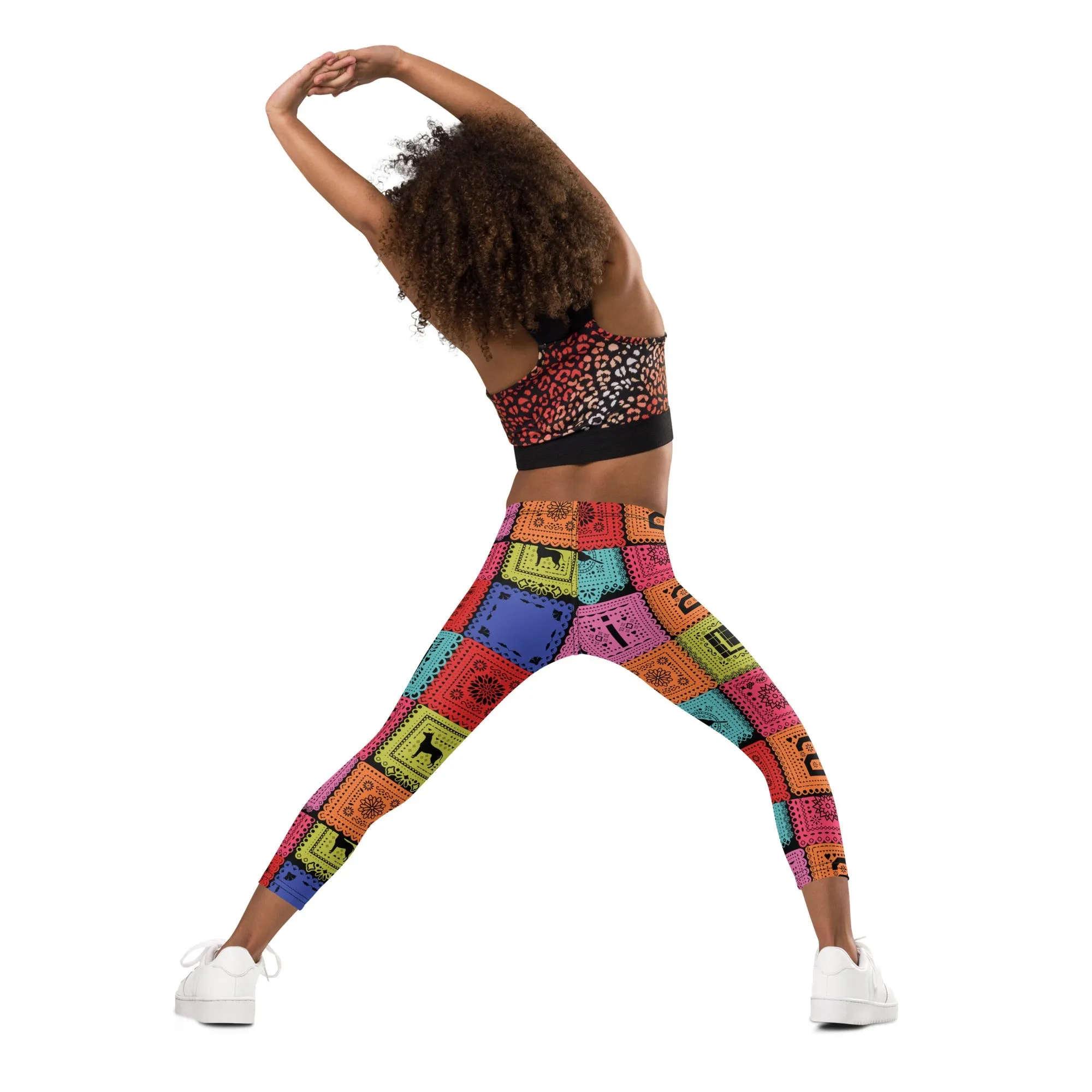 Poco Loco Papel Picado Kid's Leggings- Costume, Bounding, Cosplay