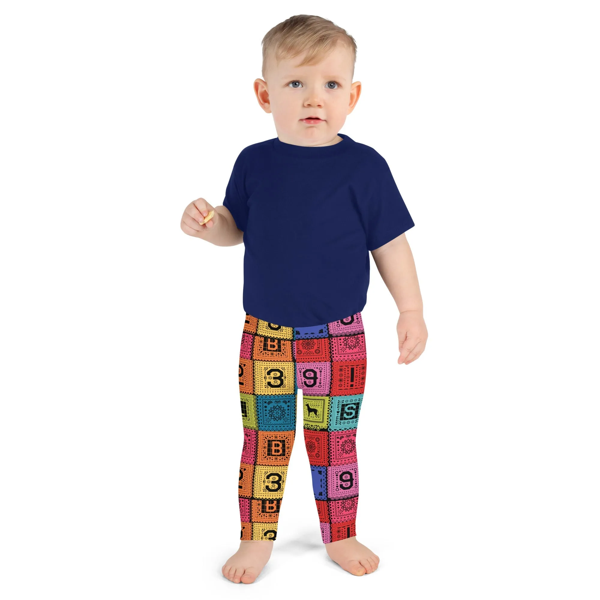 Poco Loco Papel Picado Kid's Leggings- Costume, Bounding, Cosplay