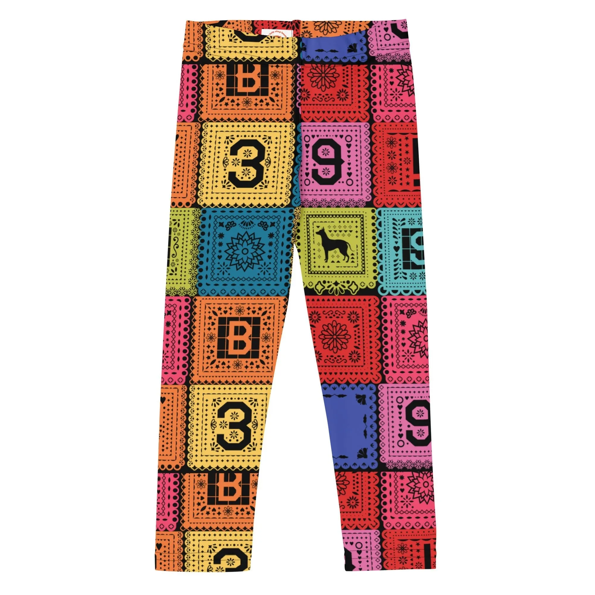 Poco Loco Papel Picado Kid's Leggings- Costume, Bounding, Cosplay