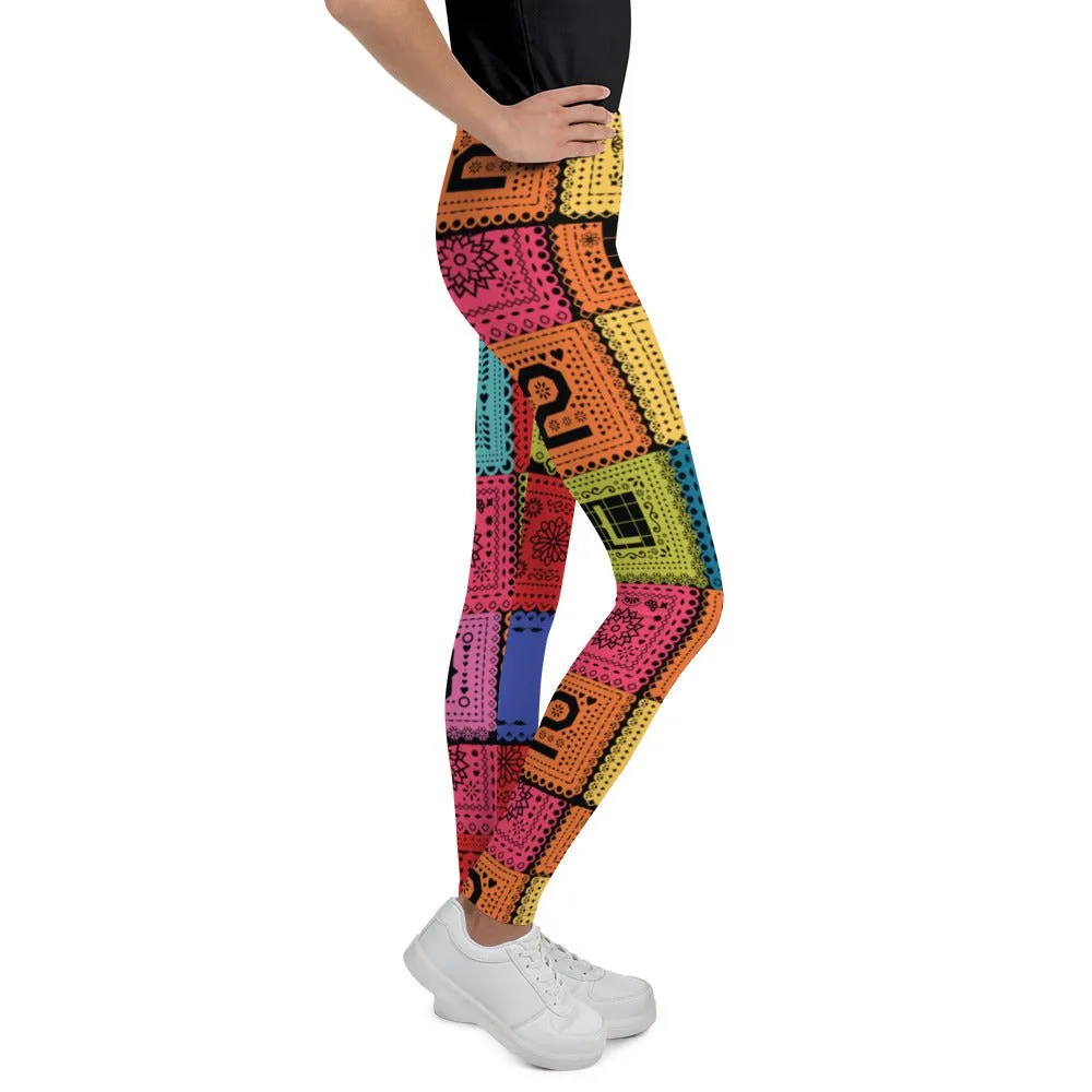 Poco Loco Papel Picado Youth Leggings- Costume, Cosplay, bounding