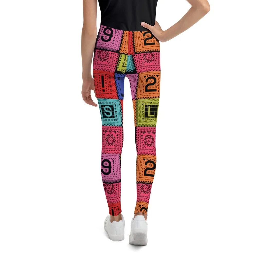 Poco Loco Papel Picado Youth Leggings- Costume, Cosplay, bounding