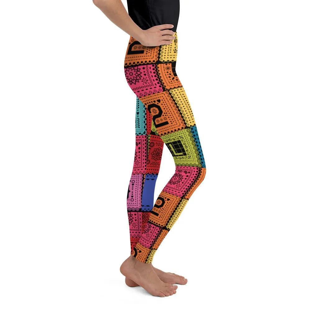 Poco Loco Papel Picado Youth Leggings- Costume, Cosplay, bounding