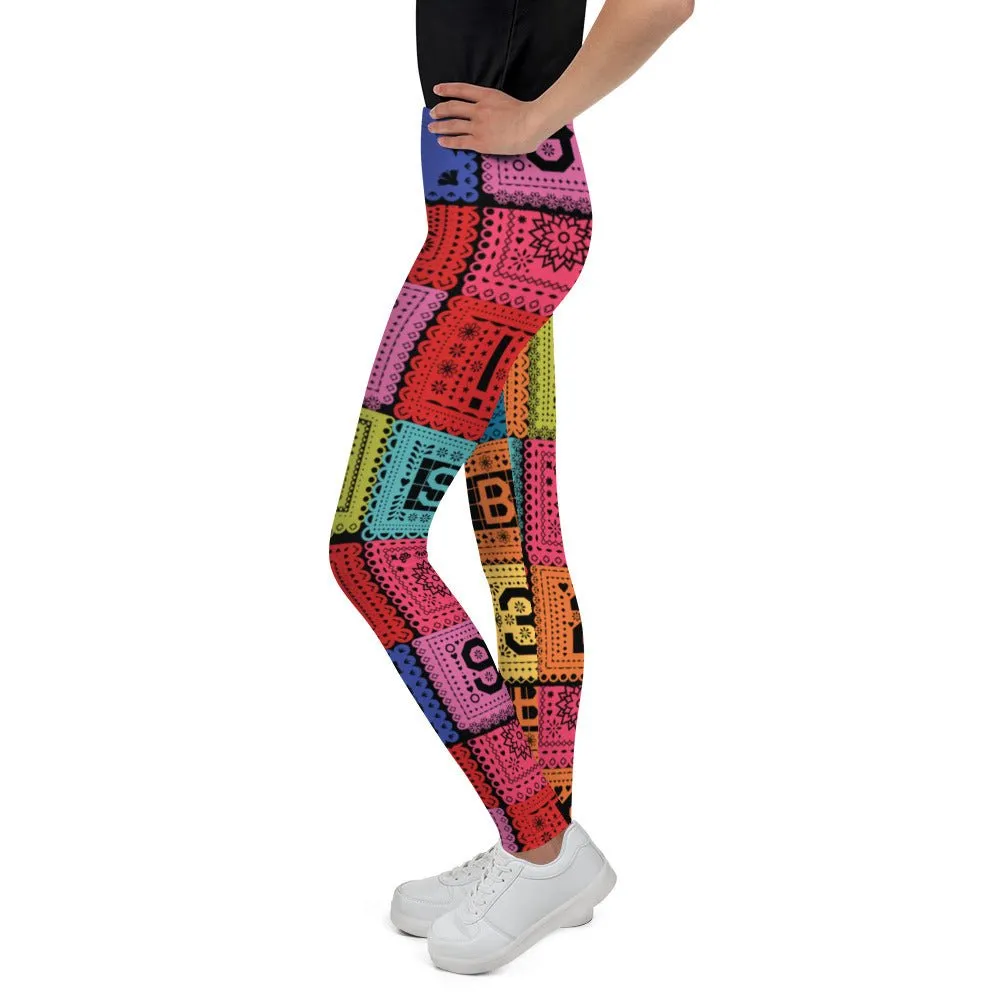 Poco Loco Papel Picado Youth Leggings- Costume, Cosplay, bounding