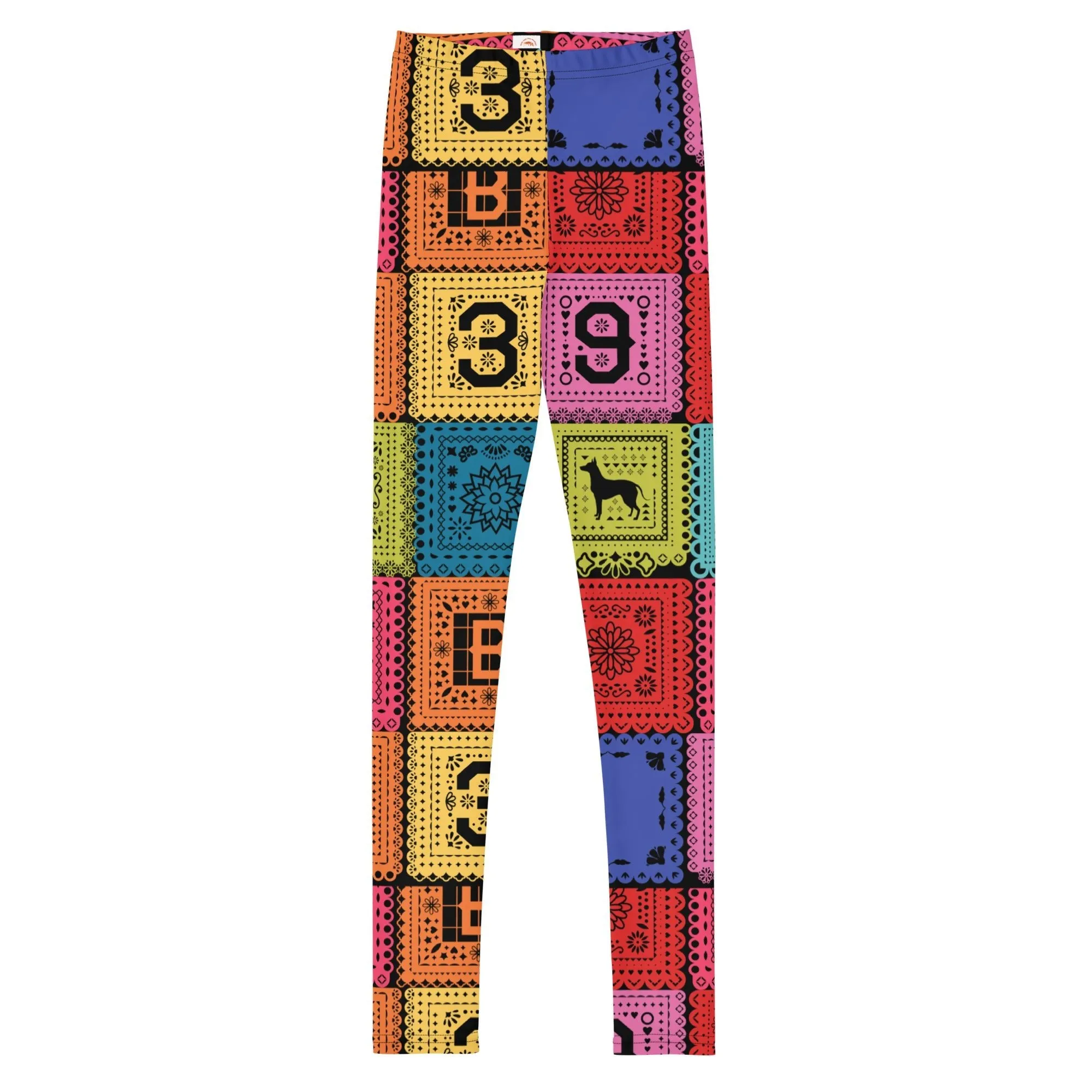 Poco Loco Papel Picado Youth Leggings- Costume, Cosplay, bounding