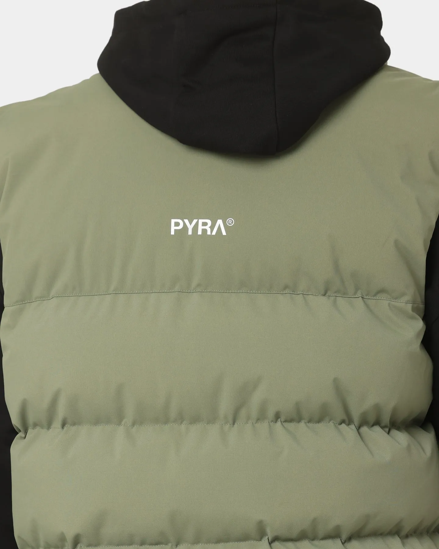 PYRA Sleeveless Puffa Vest Olive Green