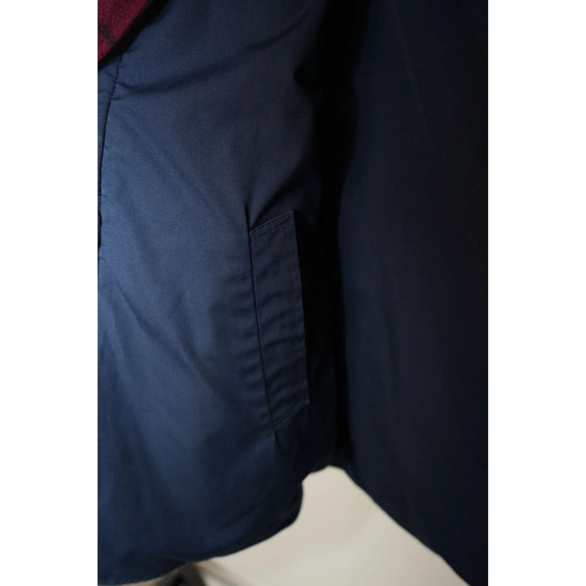 "Retail" Vintage Pendleton Reversible Maroon Plaid Wool Full Zip Coat Men's
