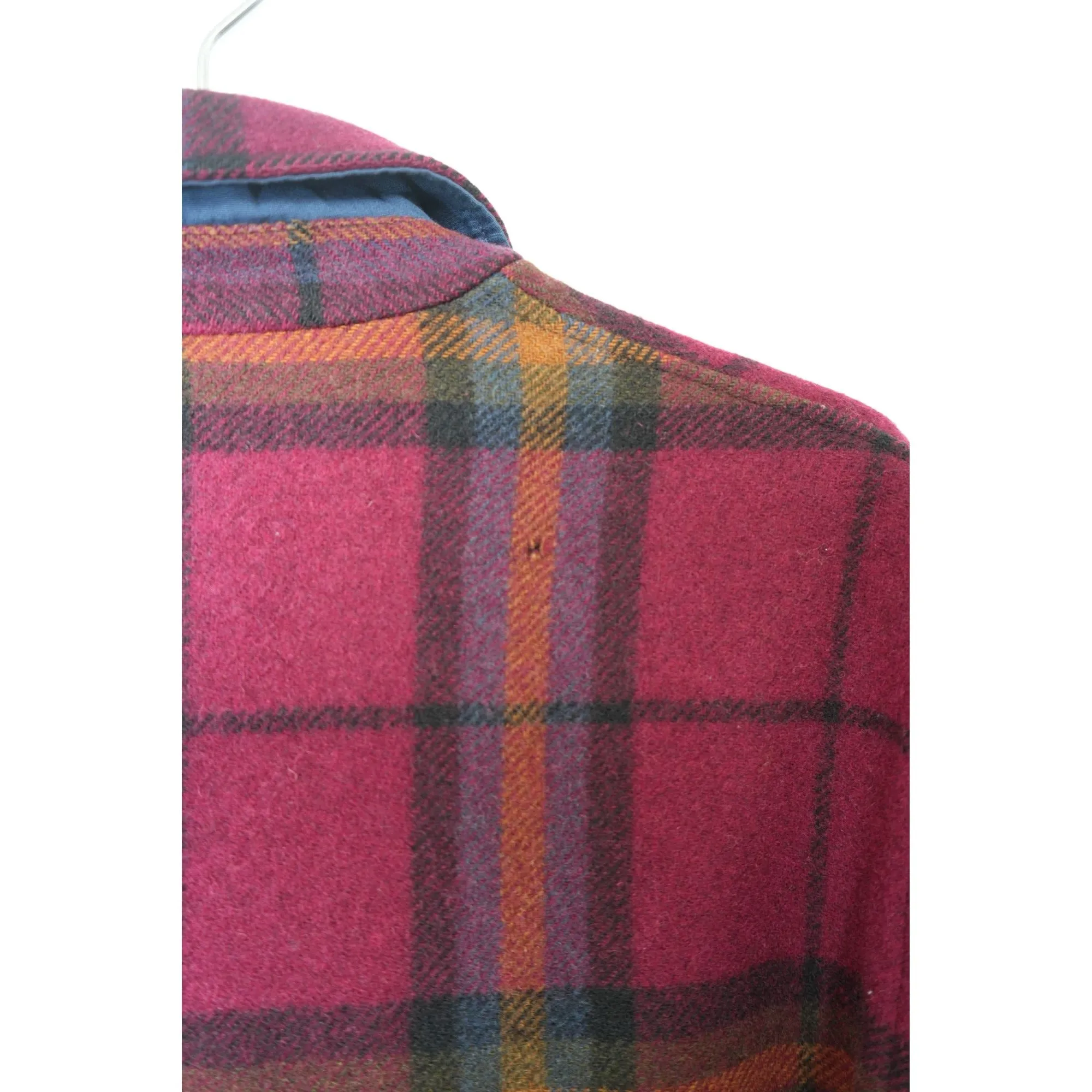 "Retail" Vintage Pendleton Reversible Maroon Plaid Wool Full Zip Coat Men's