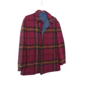 "Retail" Vintage Pendleton Reversible Maroon Plaid Wool Full Zip Coat Men's