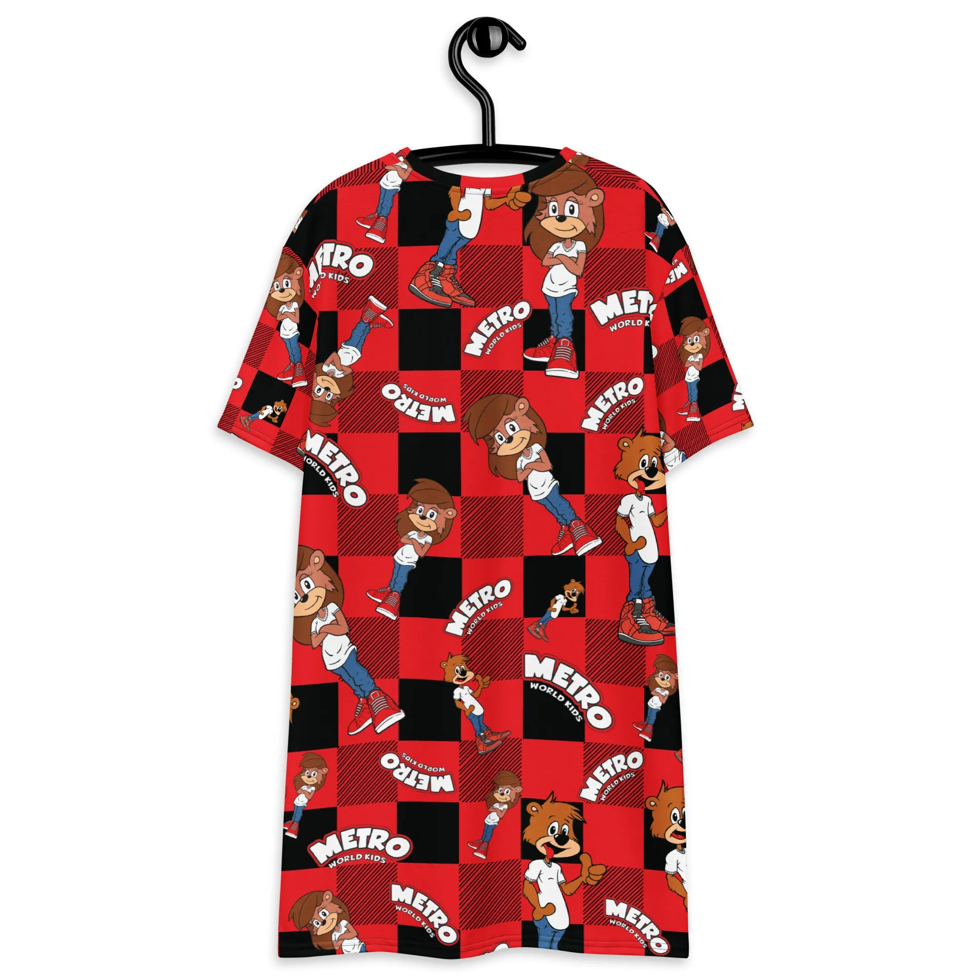 Red Buffalo Plaid T-shirt dress