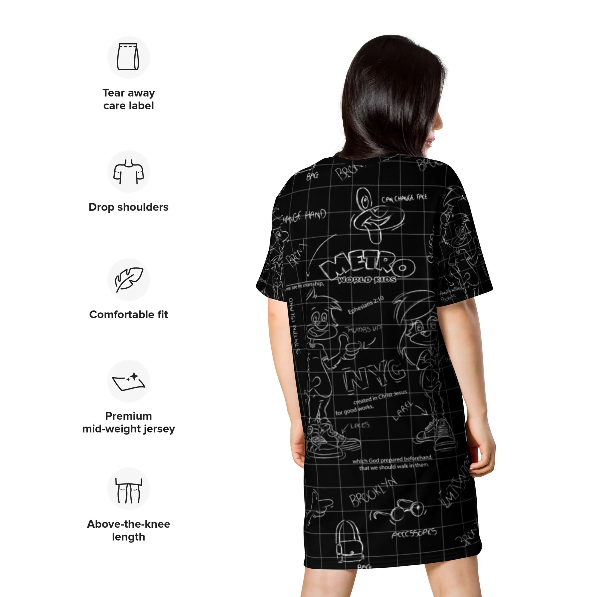 Sketch B&W - T-shirt dress