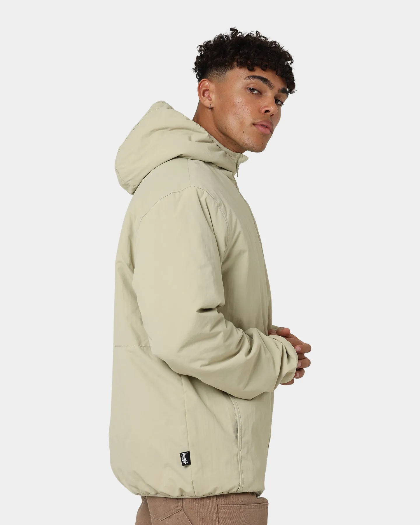 Stussy Graffiti Nylon Hooded Jacket Cement