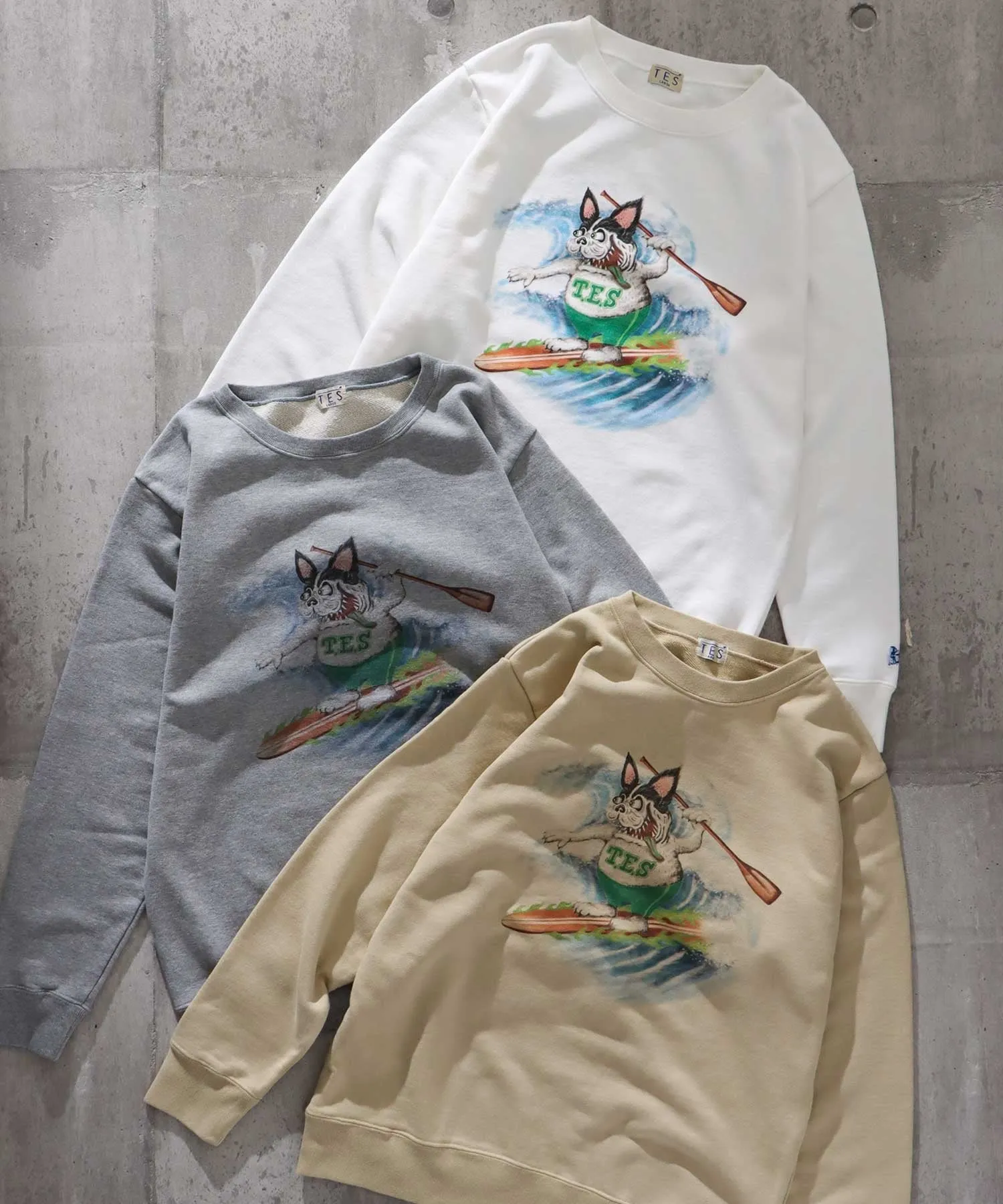 TES LOWBROW ART SWEAT CREW NECK / クルーネックスウェット
