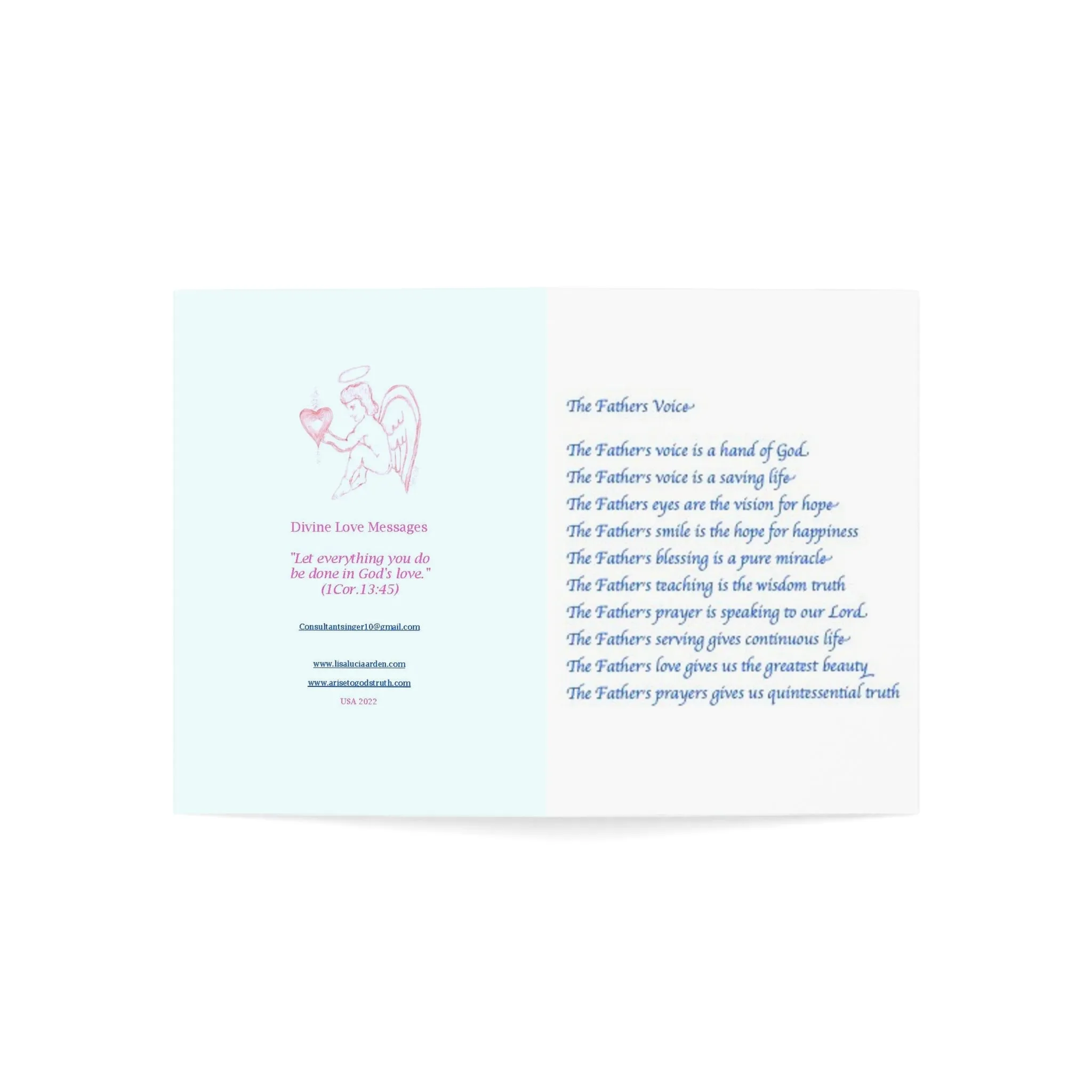 The Father's Voice Card (Greeting Cards (1, 10, 30, and 50pcs))