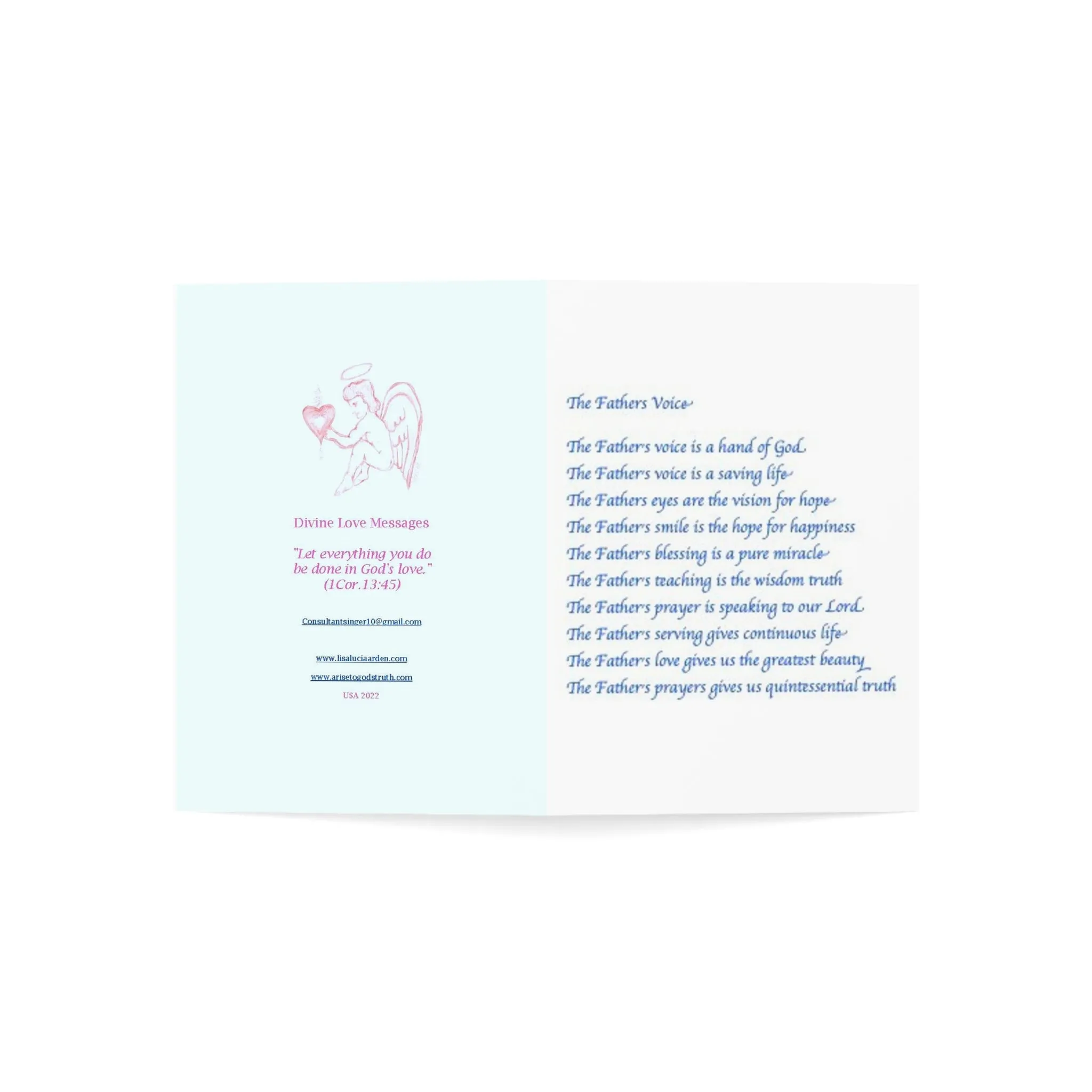 The Father's Voice Card (Greeting Cards (1, 10, 30, and 50pcs))