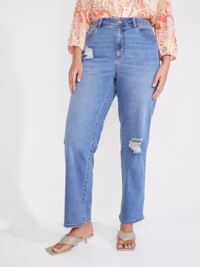 Westport Signature Straight Leg with Destruction - Plus