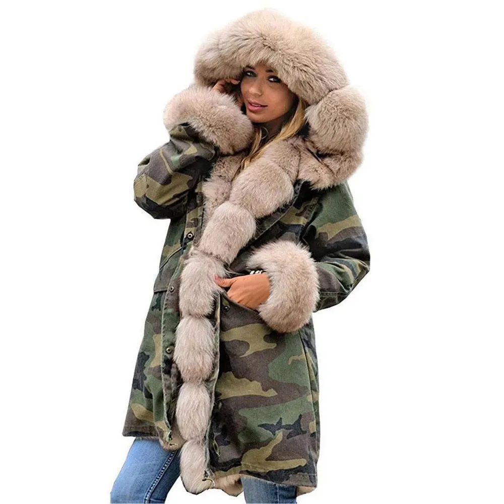 Women's Long Sleeves Faux Coat Winter Jacket
